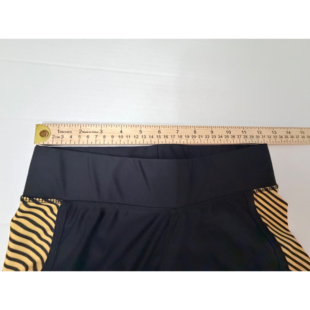 NFL Team Apparel Pittsburgh Steelers Leggings Black Yellow Striped Womens Small - Picture 5 of 7